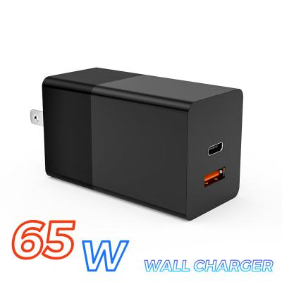 China GaN Technology 65W Mini Wall USB Mobile Phone Charger Mobile Phone USB-C PD Charger for Laptop/Tablet/MP3/MP4/other USB Device for Mobile Phone for MacBook for iPad for sale