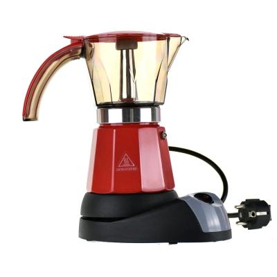 China Italian Coffee Maker Pot 220V 50HZ Electric Mocha Espresso Moka Pot Viable 6 Cups for sale