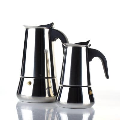 China New Design Mocha Pot Bialetti Stainless Steel Mocha Pot Viable For Espresso Coffee Maker for sale