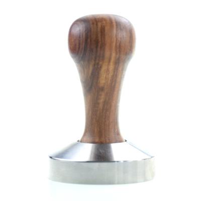 China Viable Low Stainless Steel Rosewood Handle Coffee Tamper Coffee Pressure Hammer Pressure Bar Kitchen Accessories for sale