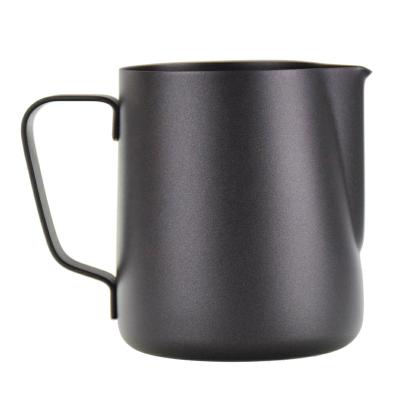 China Sustainable High Quality Food Grade Stainless Steel Black Coffee Mug Milk Pitcher 304 Pour Over Coffee Pot for sale