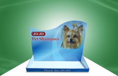 China Reclamecountertop de Tribunes van de Kartonvertoning/Document Vertoningsdienblad voor Huisdierenshampoo Te koop