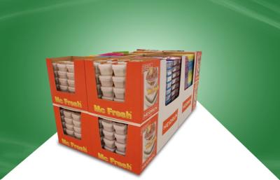 China Glossy / Matt PP Laminated Cardboard Paper Dump Bin Display for Retail Food for sale