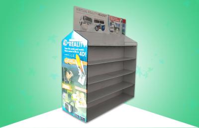 China 5 Shelf Pre Filling Cardboard Floor Display Stand , Cardboard Shelf Display for sale