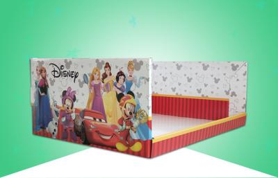 China Stackup Heavy Duty Cardboard Display Trays / PDQ Trays Under Disney Brand for Selling Battery Lamp for sale