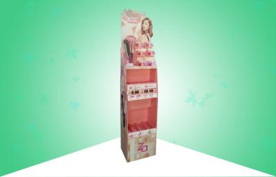 China Eye Catching 3 Shelf POS Cardboard Displays Mix Displaying Different Cosmetics Together for sale