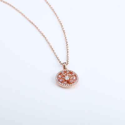 China Grace Jewelry Hollow Design TRENDY Gold Plated 925 Sterling Silver Flower Snowflake Pendants for Necklace for sale