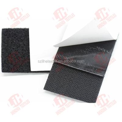 China Fastener Black 3m Resealable 3M Double Lock Durable Hook And Loop Adhesive Sheets for sale