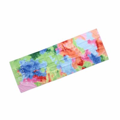 Chine Grandes serviettes de plage en microfibre antidérapantes 65*185cm serviette de yoga antidérapante imprimable à vendre