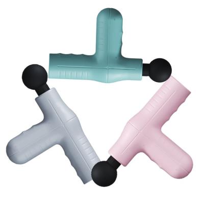 China Double Handle Urban Fitness Mini Massage Gun Deep Tissue Percussion Muscle Massage Gun for sale