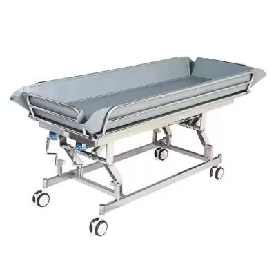 China Hot sale Height Bath Bed Vehicle first Aid Hospital Medical Stainless Steel Hydraulic Shower for sale