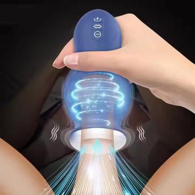 China Men's Trainer Exercise masturbator cup waterproof sucking vibration Telescopic male trained glans sucker for sale