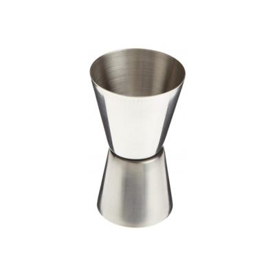 China Amazon Stainless Steel Measuring Cup Viable Double Head Cocktail Jigger Wine Measuring Device Japanese Style Silver Cup for sale