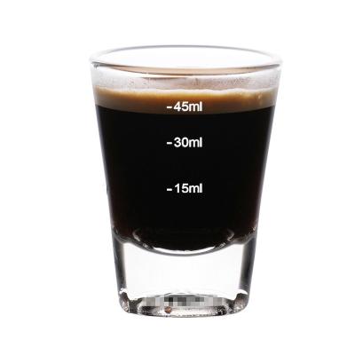 China High Clarity Coffee Accessories Supplier Measuring Glass Cup For Coffee Shot Glass for sale