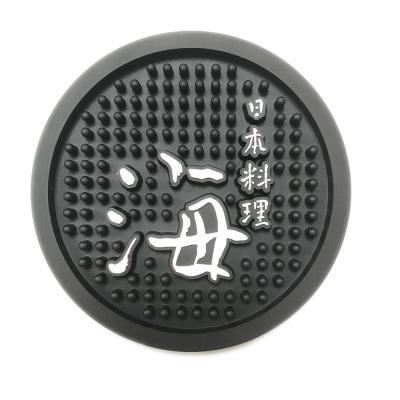 China Restaurant Viable Hot Bar Custom Amazon Logo Coaster Thickened With Pillar Water Filter Coaster for sale