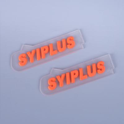 China Amazon Hit 2021 Washable Custom Apparel Labels Accessories Custom PVC Logo Clear Soft PVC Patches for sale