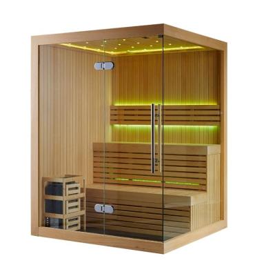 China With Quality HARVIA Heater Dry Leisure Sauna Cabin (M-6031) Windows Mini Size Ceder Wood High Transom for sale