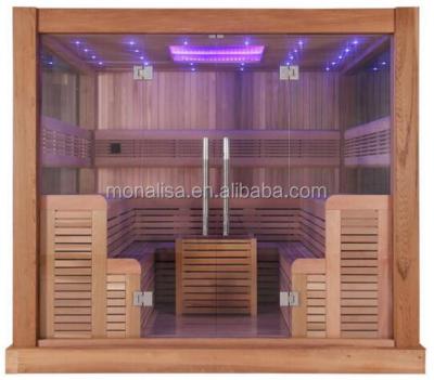 China 2016 New Monalisa Sauna Steam Bath Shower Room Dry Imported Cedar Wood M-6046 for sale