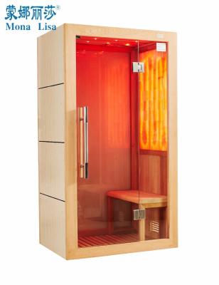 China Computer Control Panel Monalisa Far Infrared Sauna Room For One Person Use Indoor Sauna Room I-013 for sale