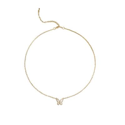 China Korea factory direct sales butterfly all-match classic simple fresh elegant FASHIONABLE temperament daily wedding clavicle chain for sale