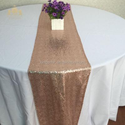 China Eco - Friendly Silver Sequin Table Runner For Wedding Birthday Baby Shower Christmas Decor for sale