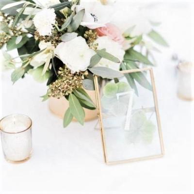 China Gold Table Number Holders Photo Frame Eco - Friendly Wedding For Events Decoration for sale