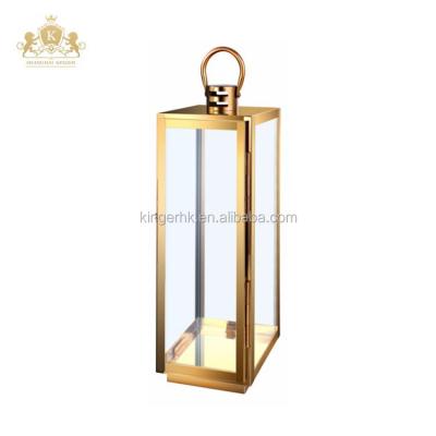 China Eco - Friendly Elegant Golden Brass Outdoor Lantern Garden Stainless Steel Sconce for sale