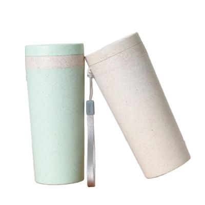 China Disposable Promotional Gift Wheat Straw Drinking Cup Organic Degradable Wheat Straw Coffee Mugs for sale