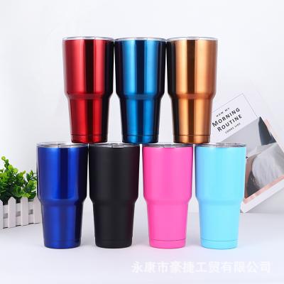 China Custom American Style Logo Vacuum Stainless Steel Tumbler 30 oz White Tumbler for sale