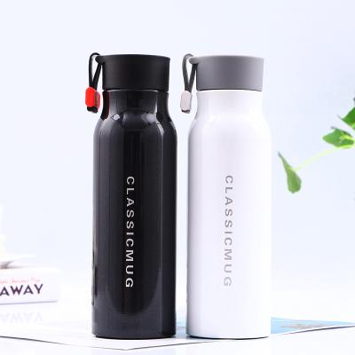 China Sustainable 350ml Drinkware Double Wall Metal Stainless Steel Water Bottle With Tea Infuser for sale