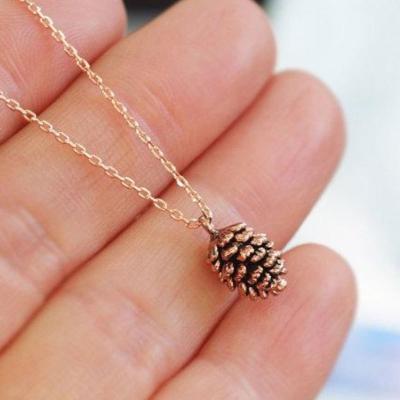 China New Women's Necklace Jewelry Gold Silver Factory Herbarium Specimen FASHIONABLE Charming Gable Pendant Necklace for sale