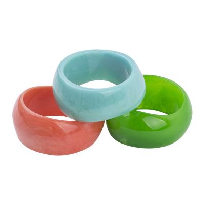 China New Design TRENDY Summer Candy Colored Bangle&Bracelet 2021 High Quality Lady Wide Edge Resin Bracelet for sale