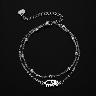 China BOHEMIA GT New Design High Quality Stainless Steel Elephant Dolphin Anklet Chain For Women for sale