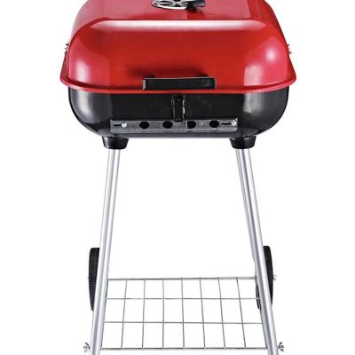 China Professional Camping BBQ Cart Supplier Easy Assembled Easy Cleaned Charcoal BBQ Grill With Wheel for sale