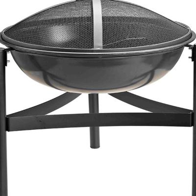 China Factory Stocked Cheap Price Round Steel High Temperature Resistance Fire Pit With Three Rack for sale