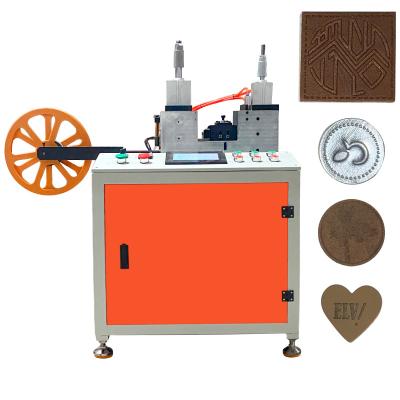 China Garment Shops Jeans Label PU Leather Embossing Machine Label Heat Press Machine for sale