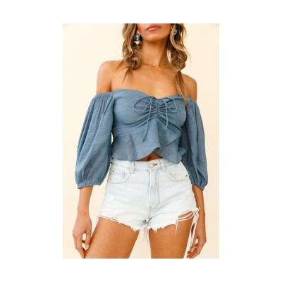 China High quality fashion anti-pilling sexy half sheath Normcore strapless/minimalist fashionable tops for women for sale