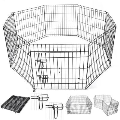 China Sustainable Wholesale High Quality Metal Garden Direct Sales Pet Portable Foldable Dog Fence For Dogs Large for sale