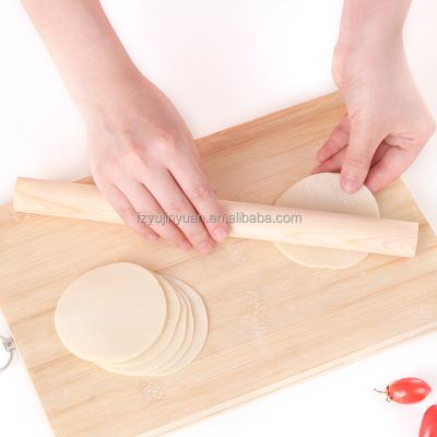 China Wholesale Solid Wood Custom Logo Kid Dumpling Pizza Pin Cheap Wooden Food Kitchenware Pins Viable Noodle Kitchenware for sale