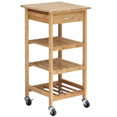 China Hot Kitchen Furntiure Products Home Storage And Organization Bamboo Kitchen Cart for sale