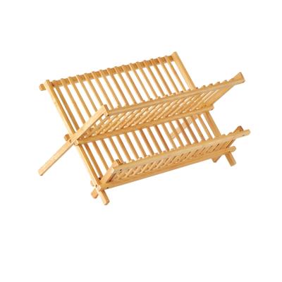 China Viable Natural Bamboo Craft Simple Dish Rack for sale