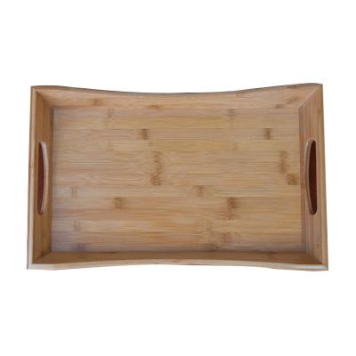 China Sustainable Natural Bamboo Health With Bamboo Handles Tray for sale