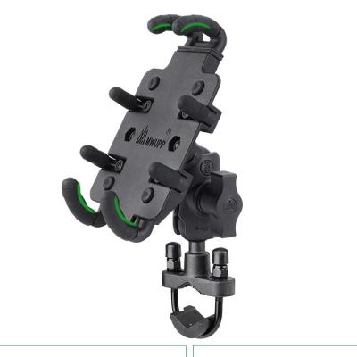 China Aluminium Alloy Motorcycle Phone Holder Mount Waterproof Bike Sucker Phone Bracket for sale