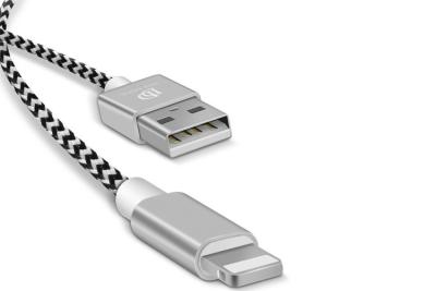 中国 承認される速い充満セリウムのためのナイロン編みこみのIPhone電光ケーブルUSB 2.0 SYNC 販売のため