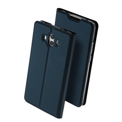 China Book Case Style Dark Blue Protective Pu Leather Phone Case For Huawei Mate 10 for sale