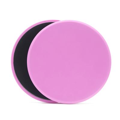 China Portable Customized Abdominal Exerciser Round Pink 17.8cm Diameter Core Sliders for sale