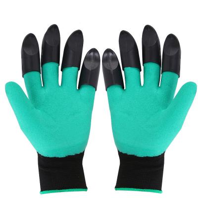 China Gardening Genie Gloves Waterproof Quick and Easy for Digging Planting Weeding Seeding with 8 Fingertips for sale