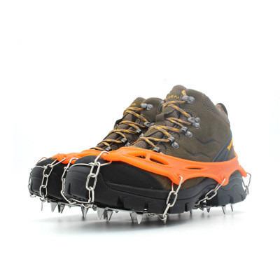 China Manganese Steel Anti-Skid Teeth Claw Mountaineering Skis Walking Snow Hiking Shoes Accessories for sale