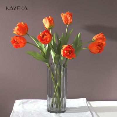 China Home Touch Wholesale Real Latex Artificial Flowers Decoration KYK Wedding Party Silk Tulip Large For Party Table Centerpiece Home Decoration for sale