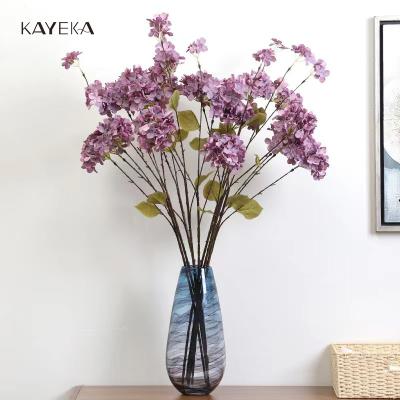 China 2022 Hot Selling Cream Color Hydrangea Artificial Flower Silk Hydrangeas Silk Flowers Artificial Flowers KYK Wedding for sale